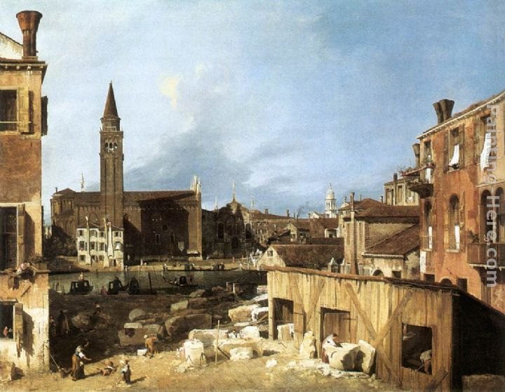 Canaletto The Stonemason's Yard